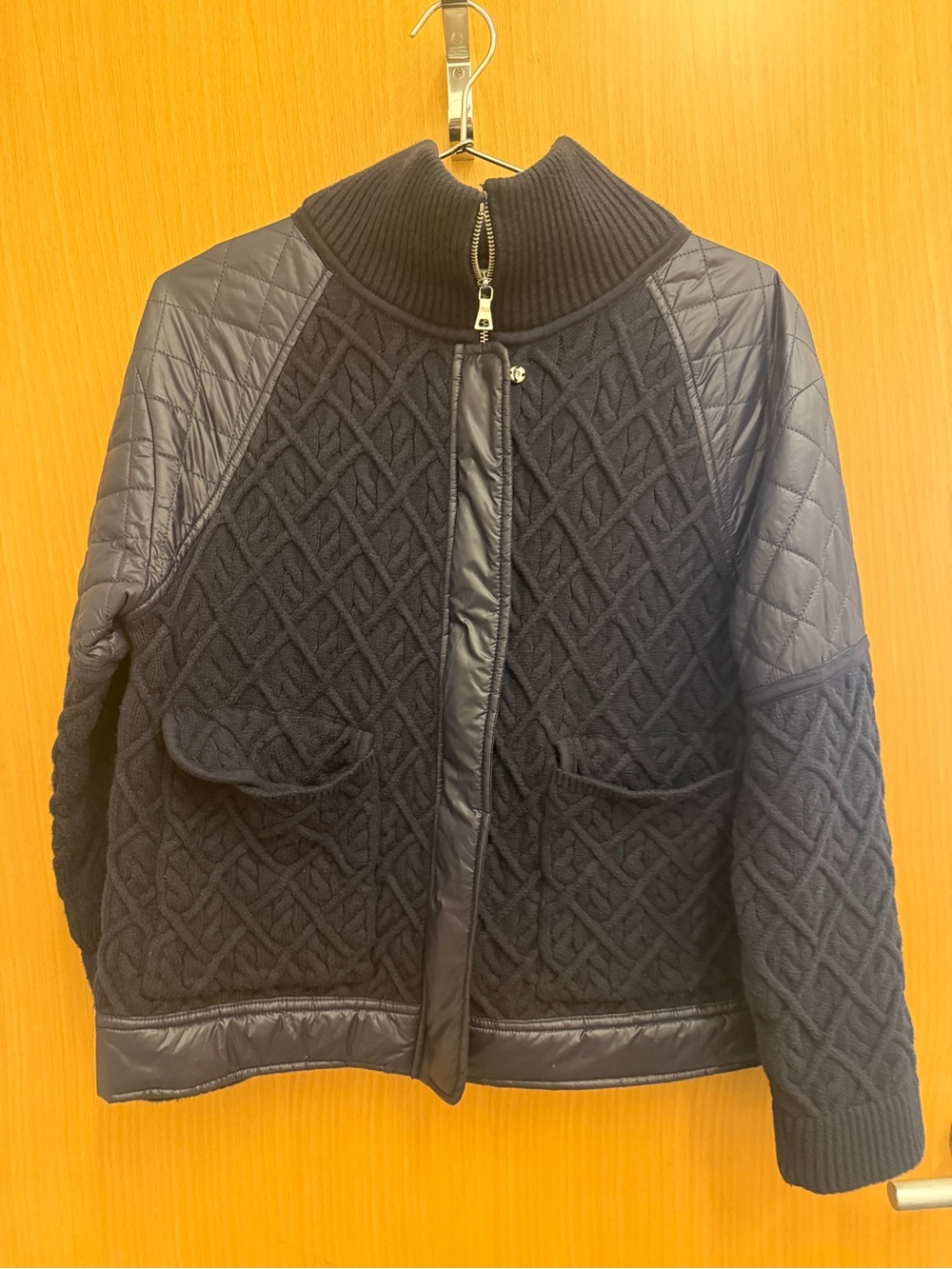 NWOT Navy heavy knit jacket